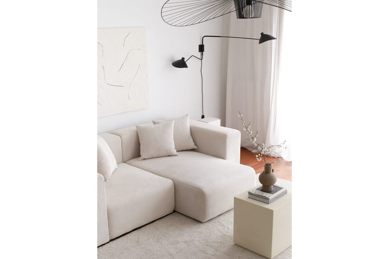 Yolo Hjørnesofa 2-seter - Hvit - Møbler - Sofaer - Hjørnesofa - Hjørnesofa med divan