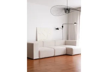 Yolo Hjørnesofa 4-seter - Hvit - Møbler - Sofaer - Sofa med sjeselong - 4 seters sofa med divan