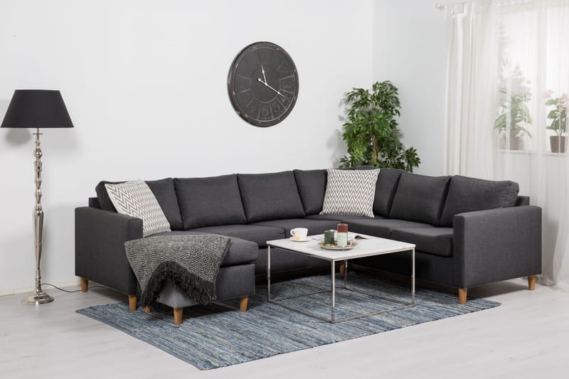 Zero Hjørnesofa med Divan Vendbar - Mørkegrå - Møbler - Sofaer - Hjørnesofa - Hjørnesofa med divan