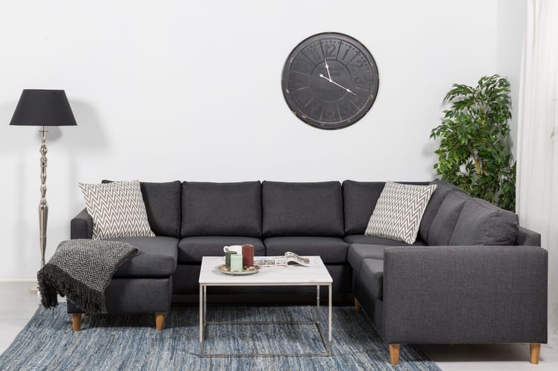 Zero Hjørnesofa med Divan Vendbar - Mørkegrå - Møbler - Sofaer - Hjørnesofa - Hjørnesofa med divan