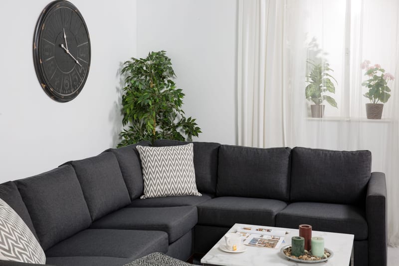 Zero Hjørnesofa med Divan Vendbar - Mørkegrå - Møbler - Sofaer - Hjørnesofa - Hjørnesofa med divan