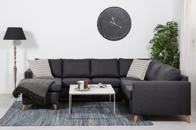 Zero Hjørnesofa med Divan Vendbar - Mørkegrå - Møbler - Sofaer - Hjørnesofa - Hjørnesofa med divan