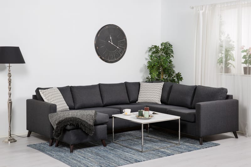 Zero Hjørnesofa med Divan Vendbar - Mørkegrå - Møbler - Sofaer - Hjørnesofa - Hjørnesofa med divan