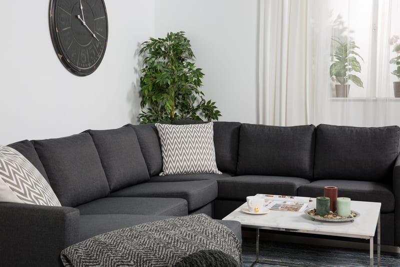 Zero Hjørnesofa med Divan Vendbar - Mørkegrå - Møbler - Sofaer - Hjørnesofa - Hjørnesofa med divan