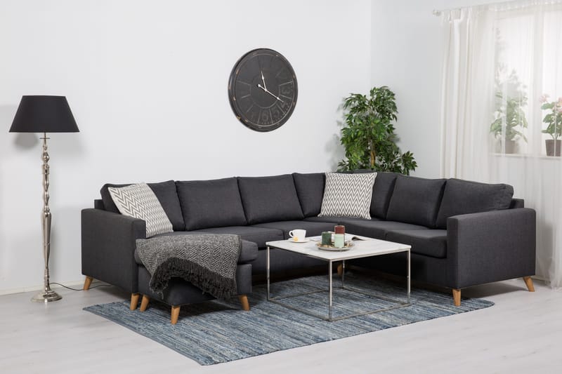 Zero Hjørnesofa med Divan Vendbar - Mørkegrå - Møbler - Sofaer - Hjørnesofa - Hjørnesofa med divan