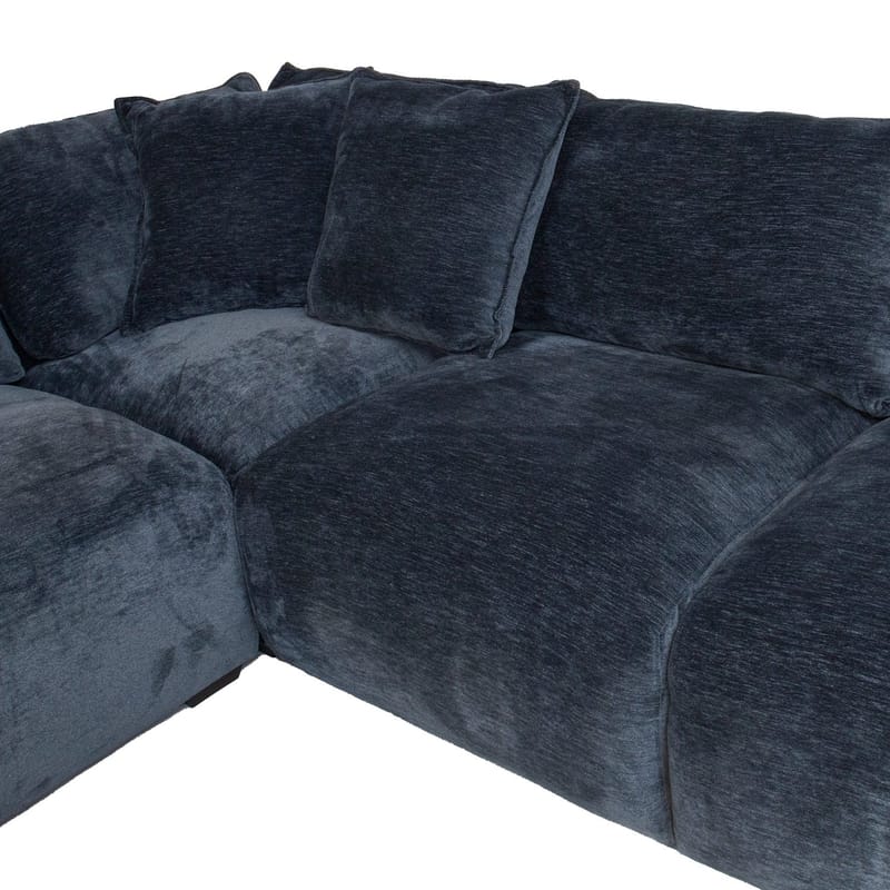 Hjørnesofa/ottoman Denvi - mørk blå - Møbler - Sofaer - Hjørnesofa