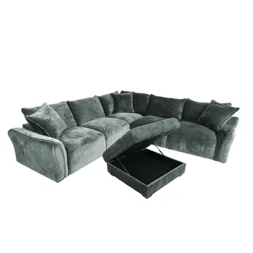 Hjørnesofa/ottoman Denvi - mintgrønn - Møbler - Sofaer - Hjørnesofa