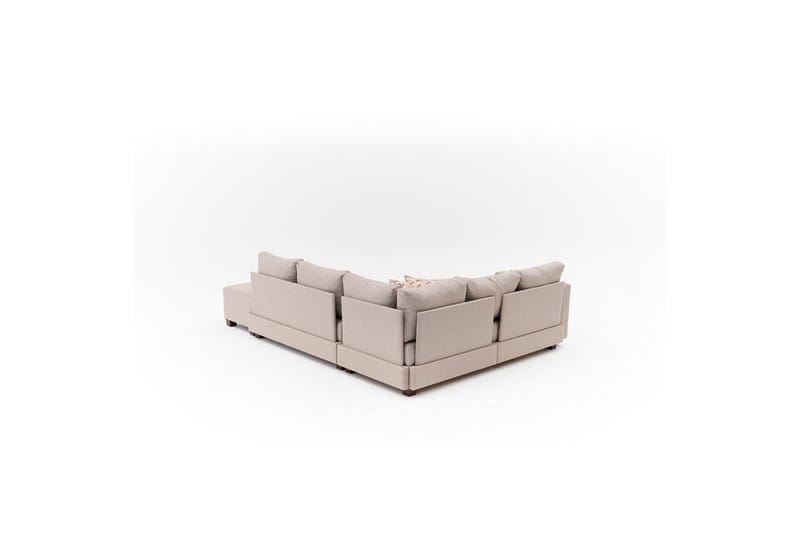 Hjørnesovesofa Iroulport Høyre Beige - Beige - Møbler - Sofaer - Sovesofaer