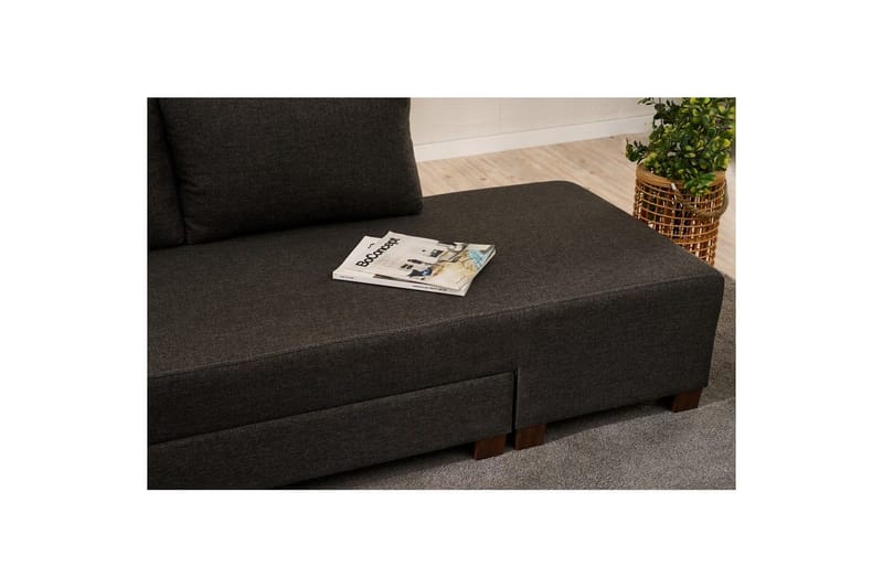 Hjørnesovesofa Iroulport Venstre Antrasitt - Antrasitt - Møbler - Sofaer - Sovesofaer