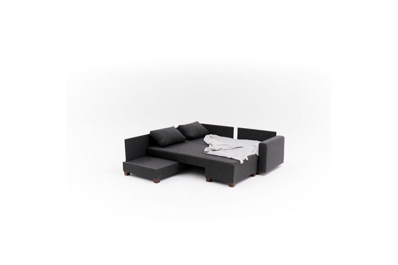 Hjørnesovesofa Iroulport Venstre Antrasitt - Antrasitt - Møbler - Sofaer - Sovesofaer