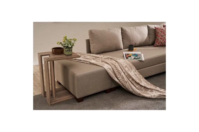 Hjørnesovesofa Iroulport Venstre Beige - Beige - Møbler - Sofaer - Sovesofaer