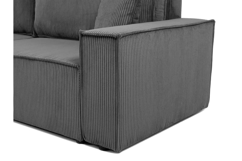 Hobson 3-seter Sovesofa 245 cm med Oppbevaring i Manchesterstoff - Brun - Møbler - Sofaer - Sofa 3 seter
