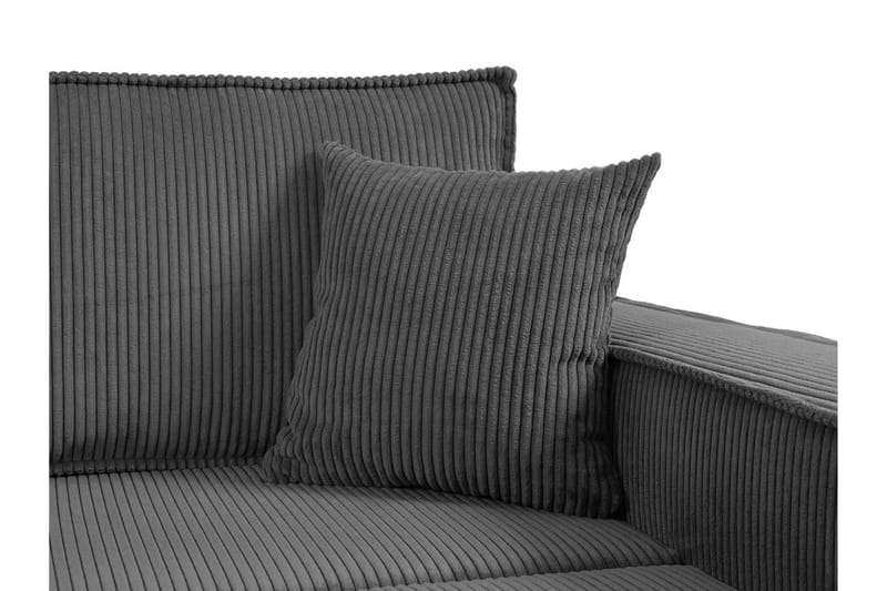 Hobson Sovesofa 3-seter i Plysj - Grå - Møbler - Sofaer - Sovesofaer