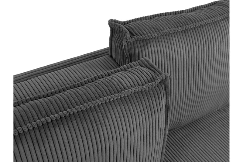 Hobson Sovesofa 3-seter i Plysj - Grå - Møbler - Sofaer - Sovesofaer