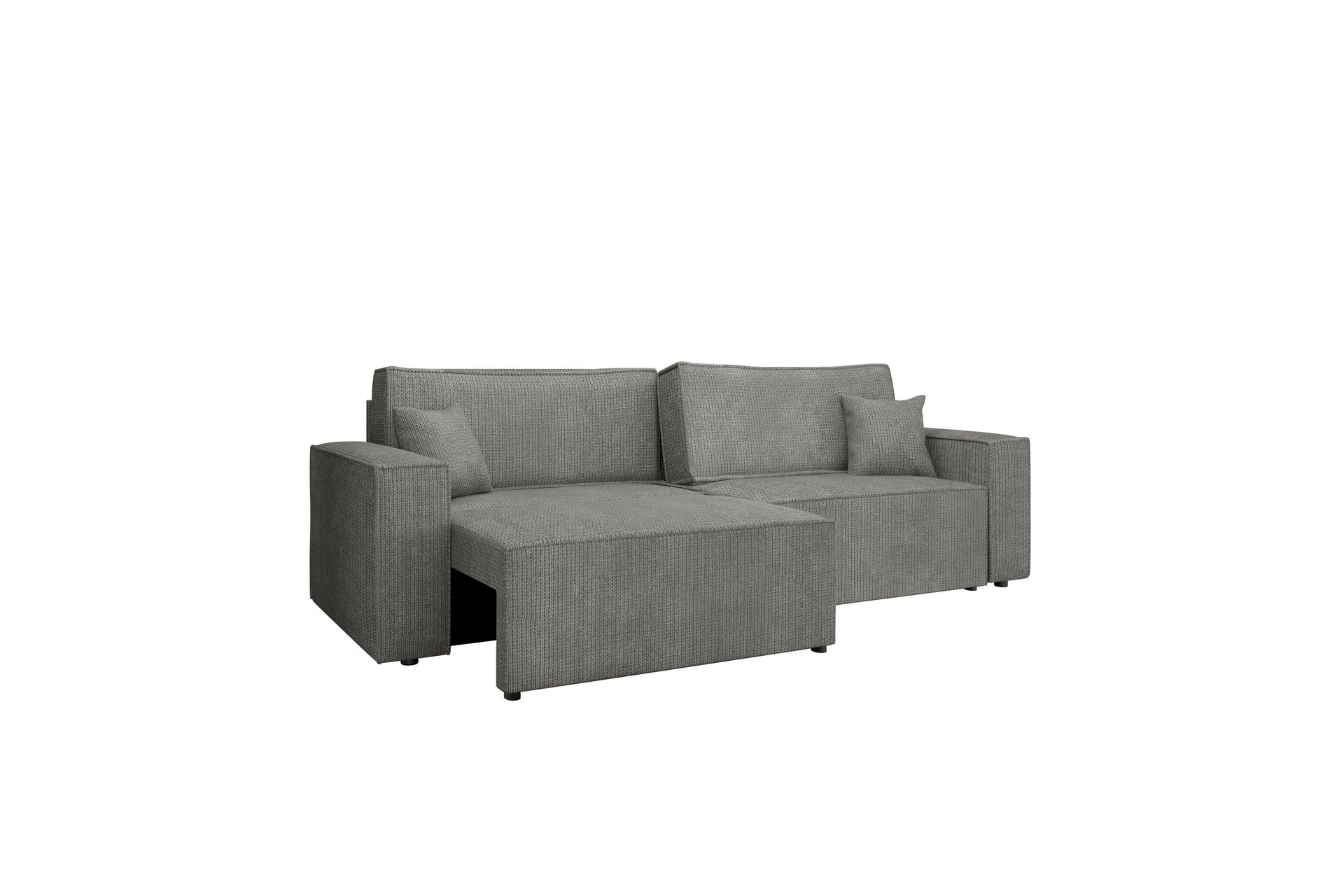 Hobson Sovesofa 3-seter i Plysj - Grå - Møbler - Sofaer - Sovesofaer