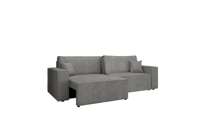 Hobson Sovesofa 3-seter i Plysj - Grå - Møbler - Sofaer - Sovesofaer