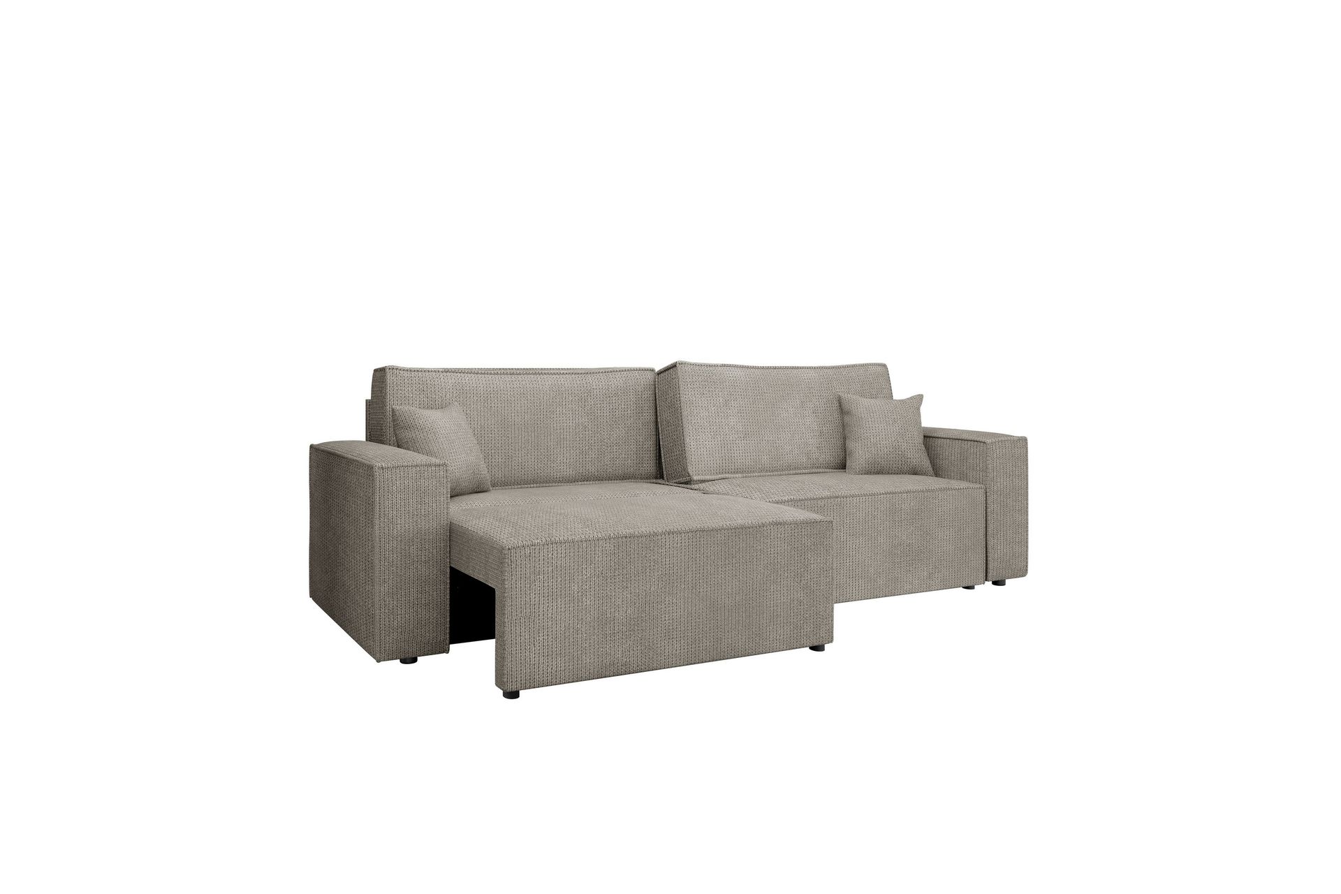 Hobson Sovesofa 3-seter i Plysj - Grå - Møbler - Sofaer - Sovesofaer