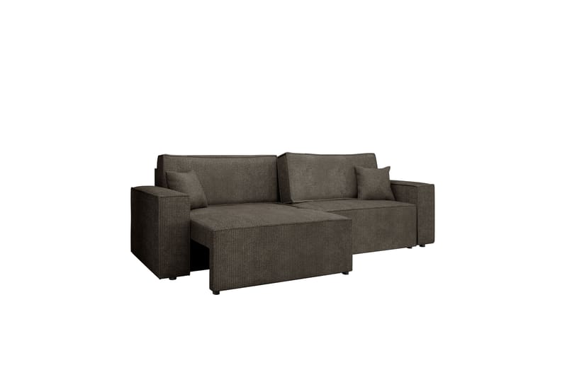 Hobson Sovesofa 3-seter i Plysj - Grå - Møbler - Sofaer - Sovesofaer
