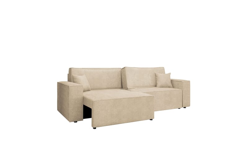 Hobson Sovesofa 3-seter i Plysj, Beige