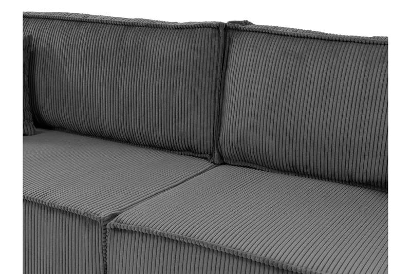 Hobson Sovesofa 3-seter i Plysj - Grå - Møbler - Sofaer - Sovesofaer