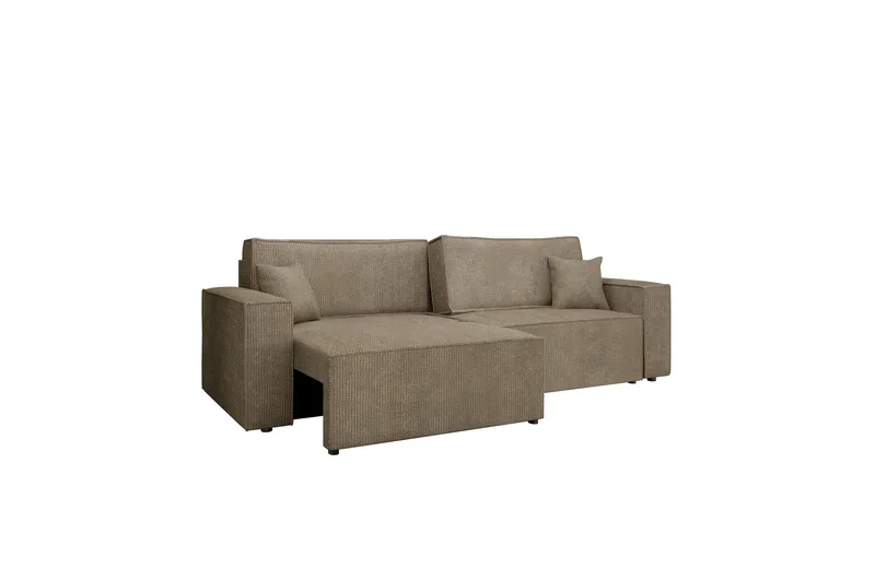 Hobson Sovesofa 3-seter i Plysj - Brun - Møbler - Sofaer - Sovesofaer