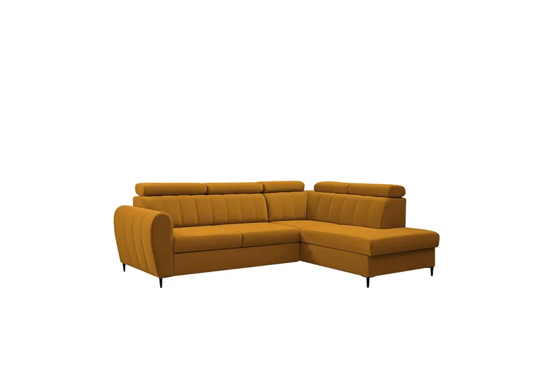 Hoffman Sofa med Sjeselong 3-seter, Oransje