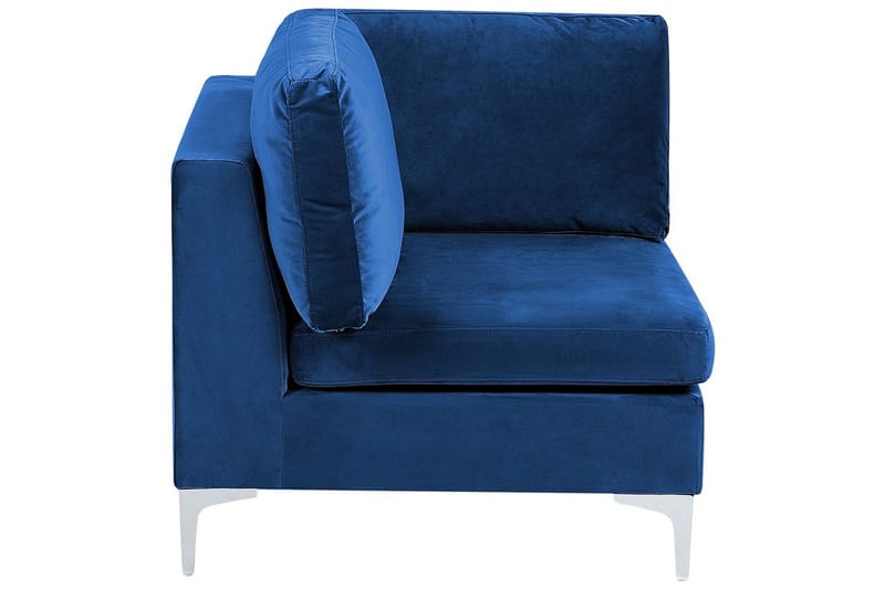Hörnsektion Beliani Evja Blå NO_BRAND blue - Møbler - Sofaer - Modulsofaer - Hjørnemodul