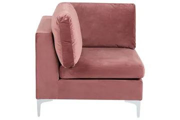 Hörnsektion Beliani Evja Blå Rose - Møbler - Sofaer - Modulsofaer - Hjørnemodul
