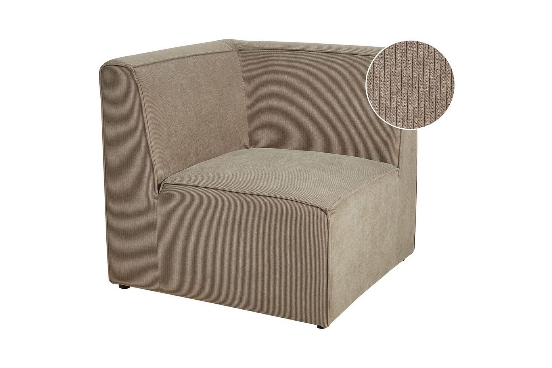 Hörnsektion Beliani Lemvig Beige Taupe -