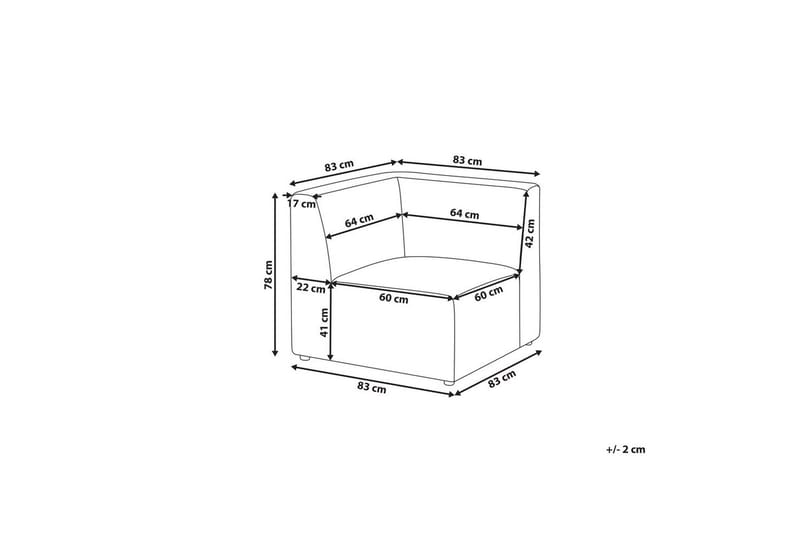 Hörnsektion Beliani Lemvig Beige Taupe - Møbler - Sofaer - Modulsofaer - Hjørnemodul