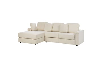 Hörnsoffa Beliani Kohlo Högervänd Beige - Møbler - Sofaer - Sofagrupper