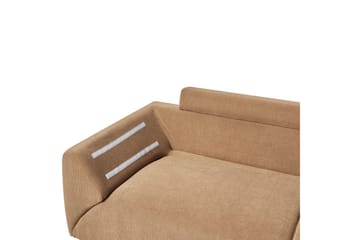 Hörnsoffa Beliani Lunner Beige, svart Brown||Black - Møbler - Sofaer - Sofagrupper
