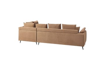 Hörnsoffa Beliani Lunner Beige, svart Brown||Black - Møbler - Sofaer - Sofagrupper