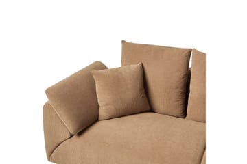 Hörnsoffa Beliani Lunner Beige, svart Brown||Black - Møbler - Sofaer - Sofagrupper
