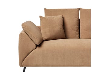 Hörnsoffa Beliani Lunner Beige, svart Brown||Black - Møbler - Sofaer - Sofagrupper
