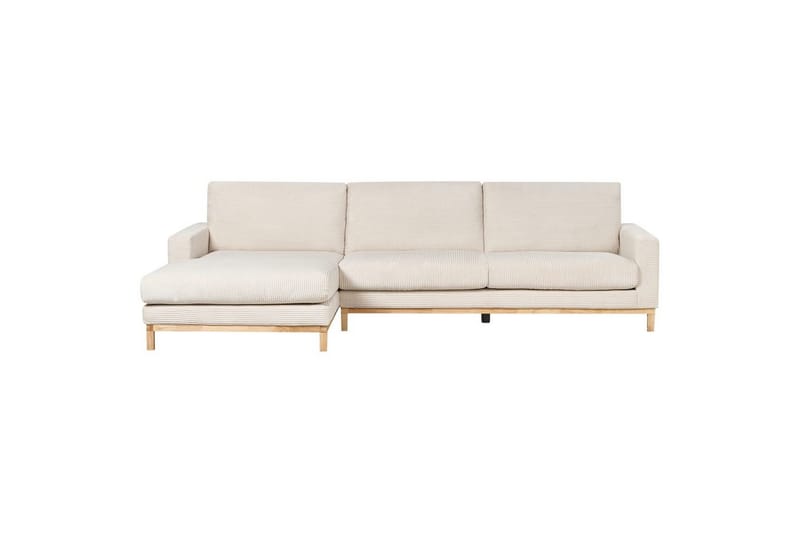 Hörnsoffa Beliani Siggard Beige, ljust trä Beige||Light colored wood VALUE_MISSING_1 - Møbler - Sofaer - Sofagrupper