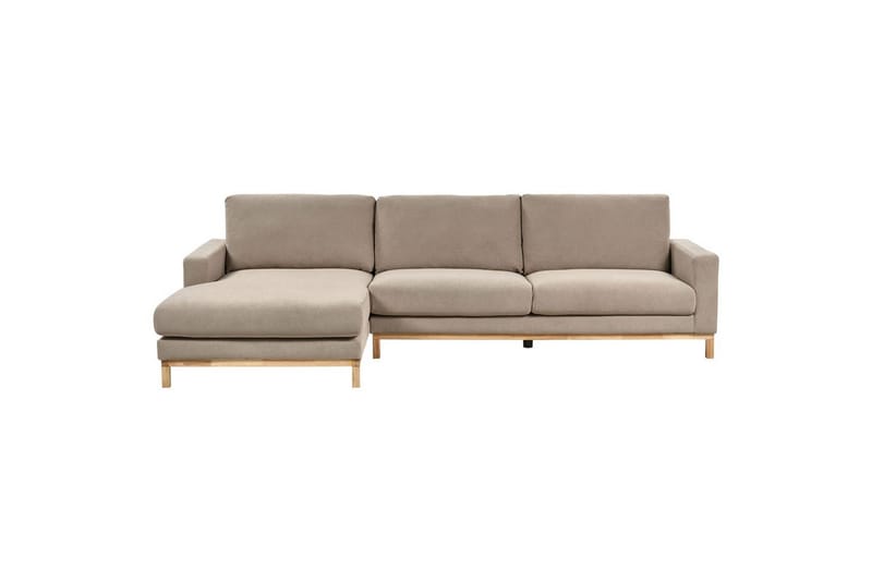 Hörnsoffa Beliani Siggard Beige, ljust trä Taupe||Light colored wood VALUE_MISSING_2 - Møbler - Sofaer - Sofagrupper