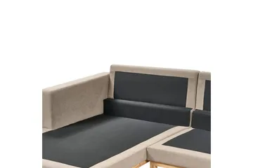 Hörnsoffa Beliani Siggard Beige, ljust trä Taupe||Light colored wood VALUE_MISSING_2 - Møbler - Sofaer - Sofagrupper