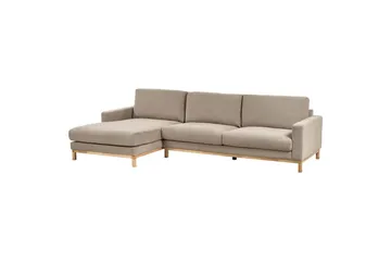 Hörnsoffa Beliani Siggard Beige, ljust trä Taupe||Light colored wood VALUE_MISSING_2 - Møbler - Sofaer - Sofagrupper