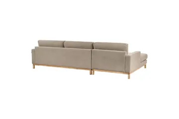 Hörnsoffa Beliani Siggard Beige, ljust trä Taupe||Light colored wood VALUE_MISSING_2 - Møbler - Sofaer - Sofagrupper