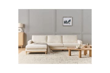 Hörnsoffa Beliani Siggard Beige, ljust trä White||Light colored wood VALUE_MISSING_3 - Møbler - Sofaer - Sofagrupper