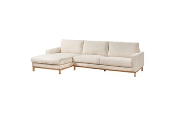 Hörnsoffa Beliani Siggard Beige, ljust trä White||Light colored wood VALUE_MISSING_3 - Møbler - Sofaer - Sofagrupper