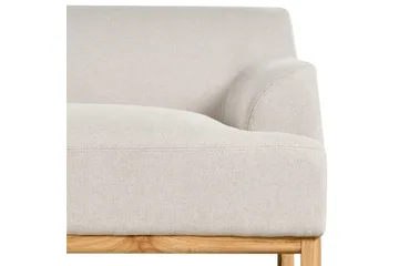 Hörnsoffa Beliani Sosjo Beige, ljust trä, Högervänd Beige||Light colored wood Left-faced - Møbler - Sofaer - Sofa med sjeselong