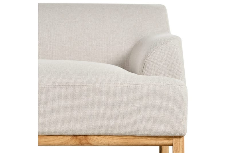 Hörnsoffa Beliani Sosjo Beige, ljust trä, Högervänd Beige||Light colored wood Left-faced - Møbler - Sofaer - Sofa med sjeselong