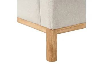 Hörnsoffa Beliani Sosjo Beige, ljust trä, Högervänd Beige||Light colored wood Left-faced - Møbler - Sofaer - Sofa med sjeselong