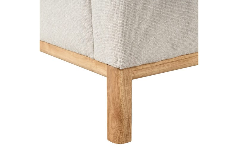 Hörnsoffa Beliani Sosjo Beige, ljust trä, Högervänd Beige||Light colored wood Left-faced - Møbler - Sofaer - Sofa med sjeselong