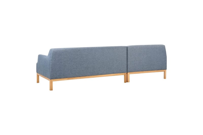 Hörnsoffa Beliani Sosjo Beige, ljust trä, Högervänd blue||Light colored wood Left-faced - Møbler - Sofaer - Sofa med sjeselong