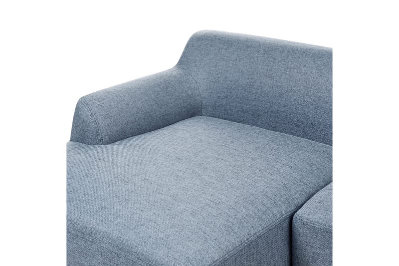 Hörnsoffa Beliani Sosjo Beige, ljust trä, Högervänd blue||Light colored wood Left-faced - Møbler - Sofaer - Sofa med sjeselong