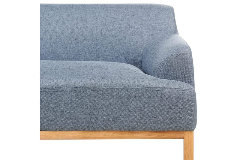 Hörnsoffa Beliani Sosjo Beige, ljust tr ä, Högervänd blue||Light colored wood Left-faced - Møbler - Sofaer - Sofa med sjeselong