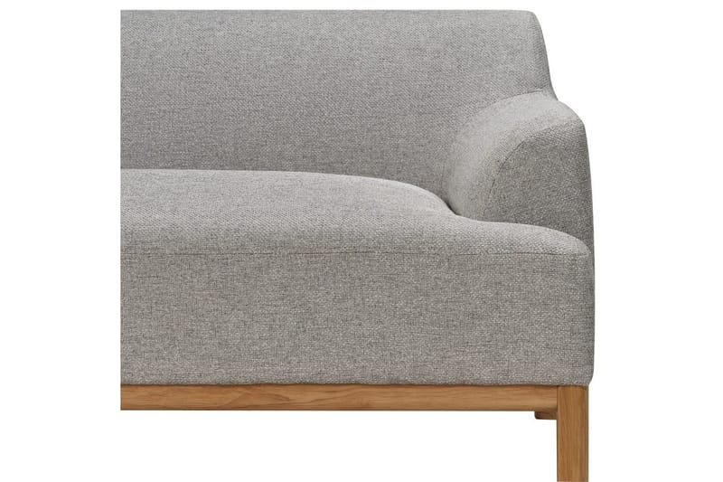 Hörnsoffa Beliani Sosjo Beige, ljust trä, Högervänd Grey||Light colored wood Left-faced - Møbler - Sofaer - Sofa med sjeselong